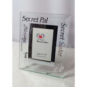 Glass Frame Heart Steps 2005 Secret Pal Sister Kindred Spirits Blessing 4"x5"